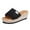 Black, variant on Utoimkio Flip Flops for Women Wide Width Women Bowknot Beach Summer Slippers Platform Slope Heels Plus Size Shoes