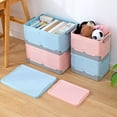 thumbnail image 6 of Foldable Storage Box, ROSELIFE Student Books Storage Box, 18.5" X 13.5¡° X9.0¡±, Large,Blue, 6 of 8