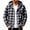 Gray, variant on Zip Up Hoodie Men Drawstring Long Sleeve Plaid Shirt Men Outdoor Warm Casual Jackets with Pockets S
