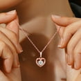 thumbnail image 3 of Momentwish 1 Carat Heart Moissanite Necklaces for Women,Simulated Diamond Pendant Necklace for Birthday Valentines Day Gifts, 3 of 9