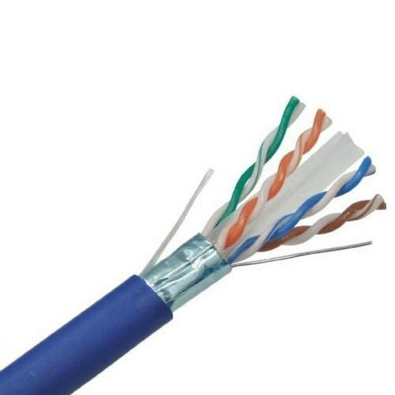 Cat6 Ethernet Cable 23AWG 600Mhz UL Bare Solid Copper Wire UTP 500' Blue