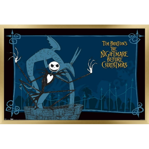 Disney Tim Burton's The Nightmare Before Christmas - Well Wall Poster, 22.375" x 34", Framed