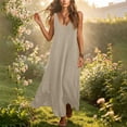thumbnail image 5 of Dvprdro V Neck Sleeveless Ribbed Knit Soft Stretchy Loose A Line Maxi Dress for Women 2026 Summer Beach Vacation Solid, 5 of 10