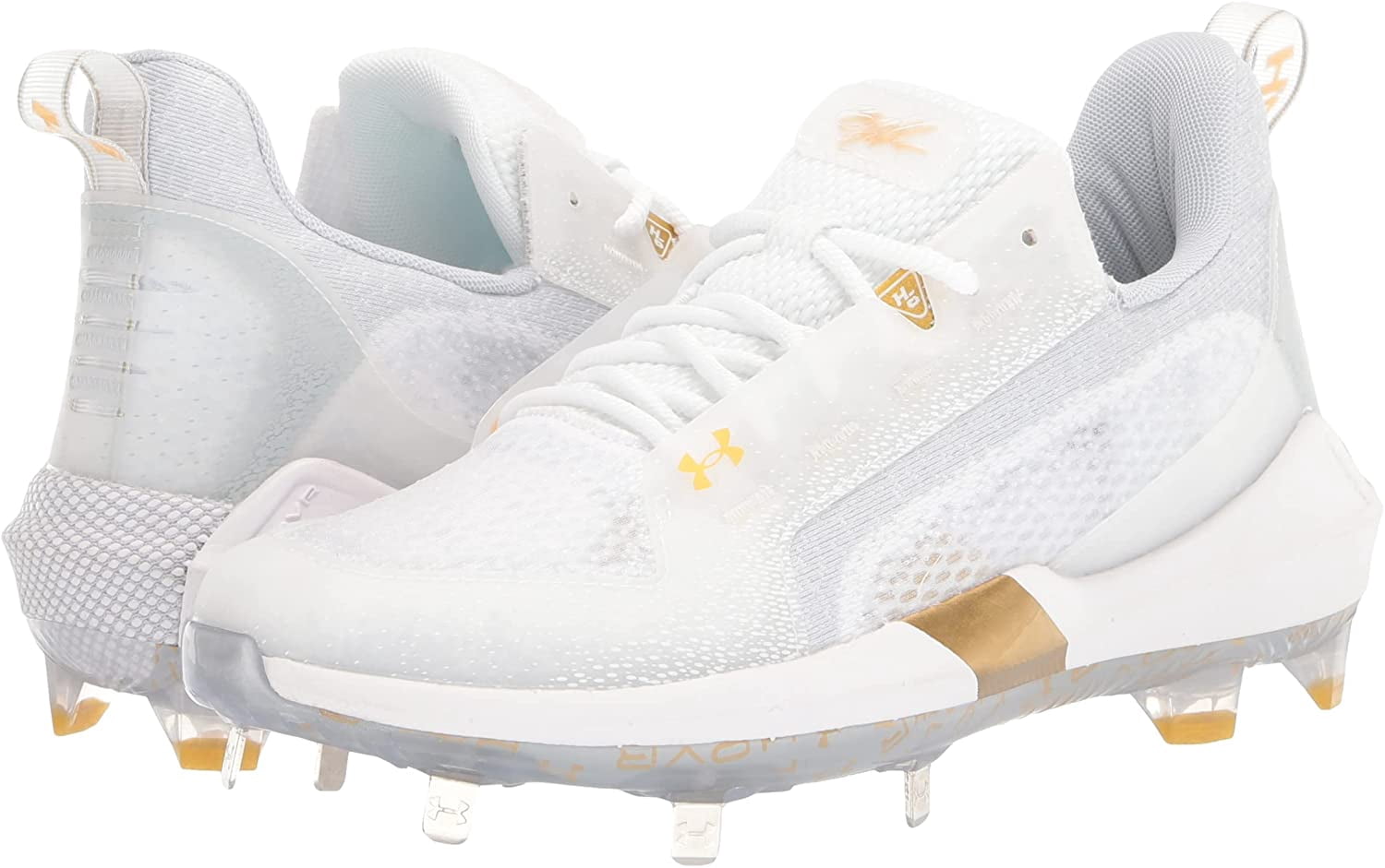 Under Armour Mens Harper 6 Low ST Baseball Cleats WHITE 