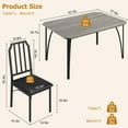 thumbnail image 4 of Kojooin Juego de Mesa de Comedor Moderno para 4 Personas con Cómodos Cojines de PU y Diseño Que Ahorra Espacio, 4 of 9