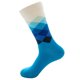 thumbnail image 2 of 1 par de calcetines suaves de algodón para hombre, calcetines de tubo medio de Color degradado (blanco y azul) Tmvgtek Para estrenar, 2 of 6