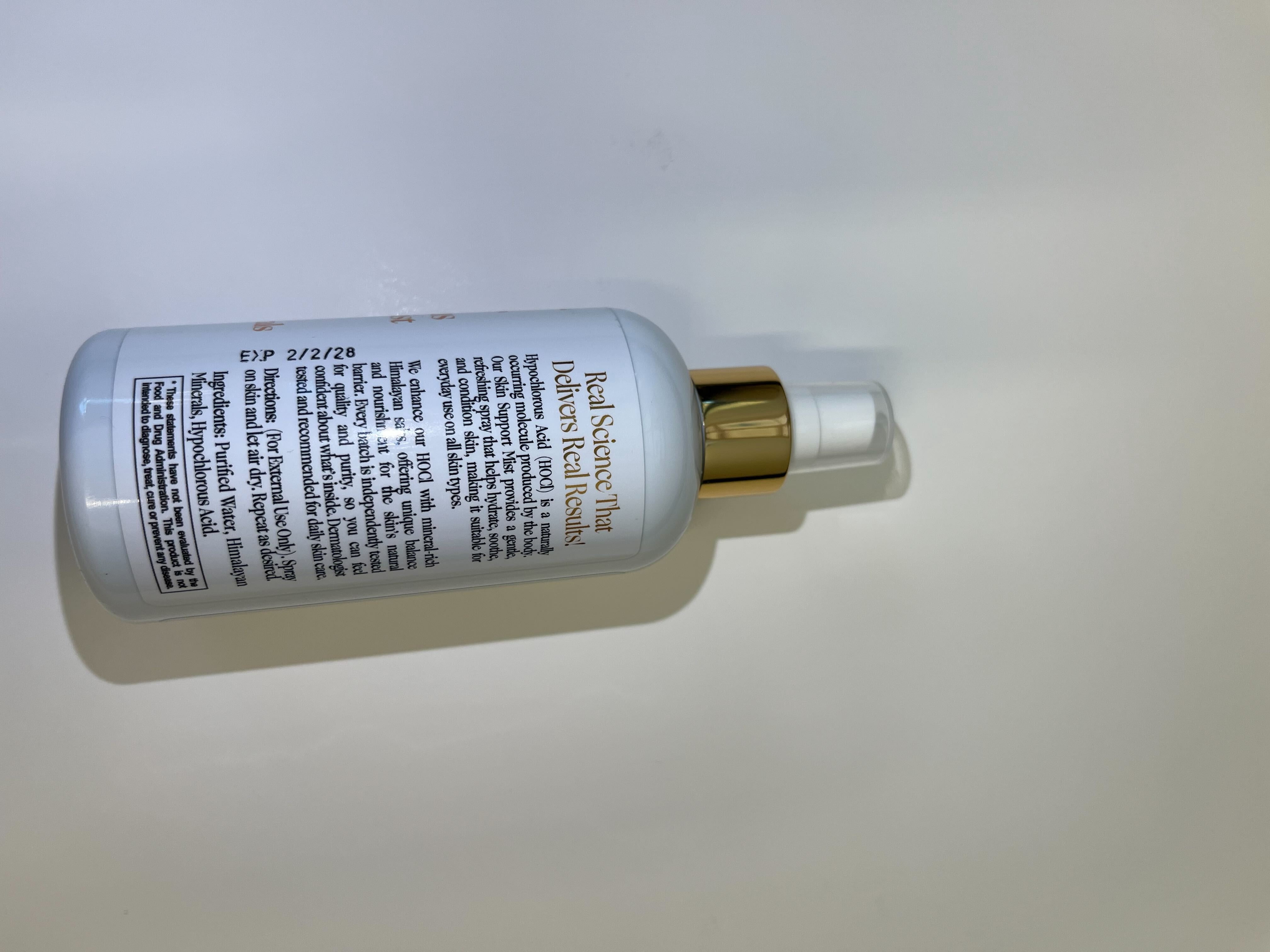 Think Smarter Hypochlorous Acid Gentle Revitalizing Mist Face and Body Spray with Himalayan Minerals, For All Skin Types, 8 fl oz