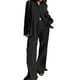 thumbnail image 3 of VISgogo Traje de Pijama de Dos Piezas para Mujer, Tops de Manga Larga con Botones y Cuello Vuelto de Color Sólido + Pantalones Largos con Cintura Elástica VISgogo moda, 3 of 9