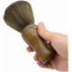 thumbnail image 5 of Cepillo plumero para el cuello con cerdas de lana suave y mango redondo de madera para uso en salones de belleza y en el hogar., 5 of 5