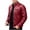 Wine, variant on Husipze Men's Stand Collar Pu Leather Jacket Motorcycle Lightweight Faux Leather Outwear Zip Up Slim Fit Coat with Pockets Silver 3XL