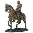thumbnail image 2 of Bronze & Silver Colored English Knight on Horse Figurine 7" Tall Medieval Knight, 2 of 2