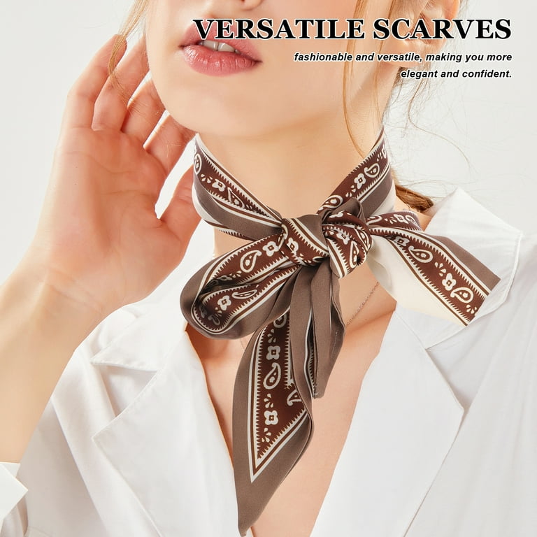 Silk Scarf Tote Bag for Women Purse Tote Silk Neckerchief Ponytail