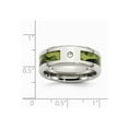 thumbnail image 7 of White Stainless Steel Ring Band Wedding Cubic Zirconia CZ, 7 of 7