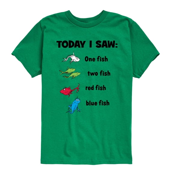 Dr. Seuss - Today Saw One Fish - Youth Short Sleeve Graphic T-Shirt