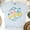 Ash, variant on Graphic T-Shirt Hello Summer Beach Print Short Sleeve Casual Tee, Dark Heather, Size L
