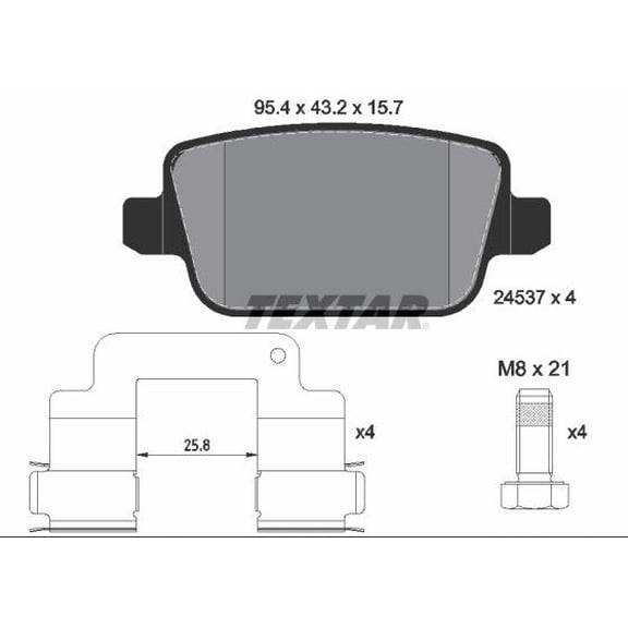 Brake Pad SetREO 245371603