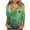 Green Plus Size Blouse for Women_i, variant on CYMMPU Floral Printed V Neck Blouses for Women Dressy Casual Loose Fit T-Shirts Fall Fashion Shirts 3/4 Sleeve Spring Tops Business Elegant Work Topss Green XL