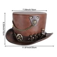 thumbnail image 2 of Jiibva Unisex Steampunk Top Hat Halloween clothing Hat Vintage Accessories For Themed Parties Gathering, 2 of 7