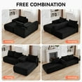 thumbnail image 5 of 103" Black Cloud L-Shaped Modular Sectional Sofa with Deep Seat, Oversized Corduroy Couch for Living Room & Bedroom, No Assembly, 5 of 7