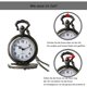thumbnail image 2 of Reloj de bolsillo, reloj vintage colgante de reloj de bolsillo de cuarzo de metal creativo, 2 of 5