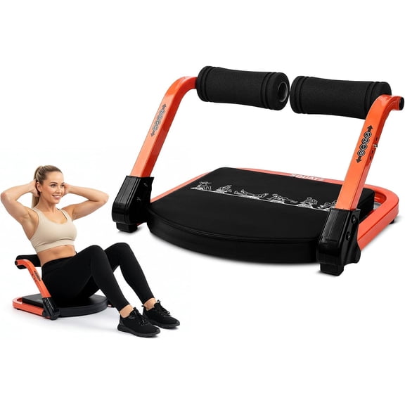 Squatz Ab Machine for Stomach Workout – Core & Sit-Up Exercise Equipment with 3 Resistance Levels for Home Gym, Adjustable Ab Trainer for Full-Body Workout with Automatic Rebound, 350 lbs Capacity