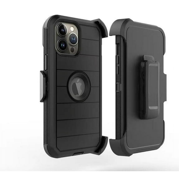 Cover for Apple iPhone XR Combo 3in1 Holster Heavy Duty Rugged Hard PC   TPU with Swivel Belt Clip and Kickstand Phone Case Fit iPhone XR [ Black ]