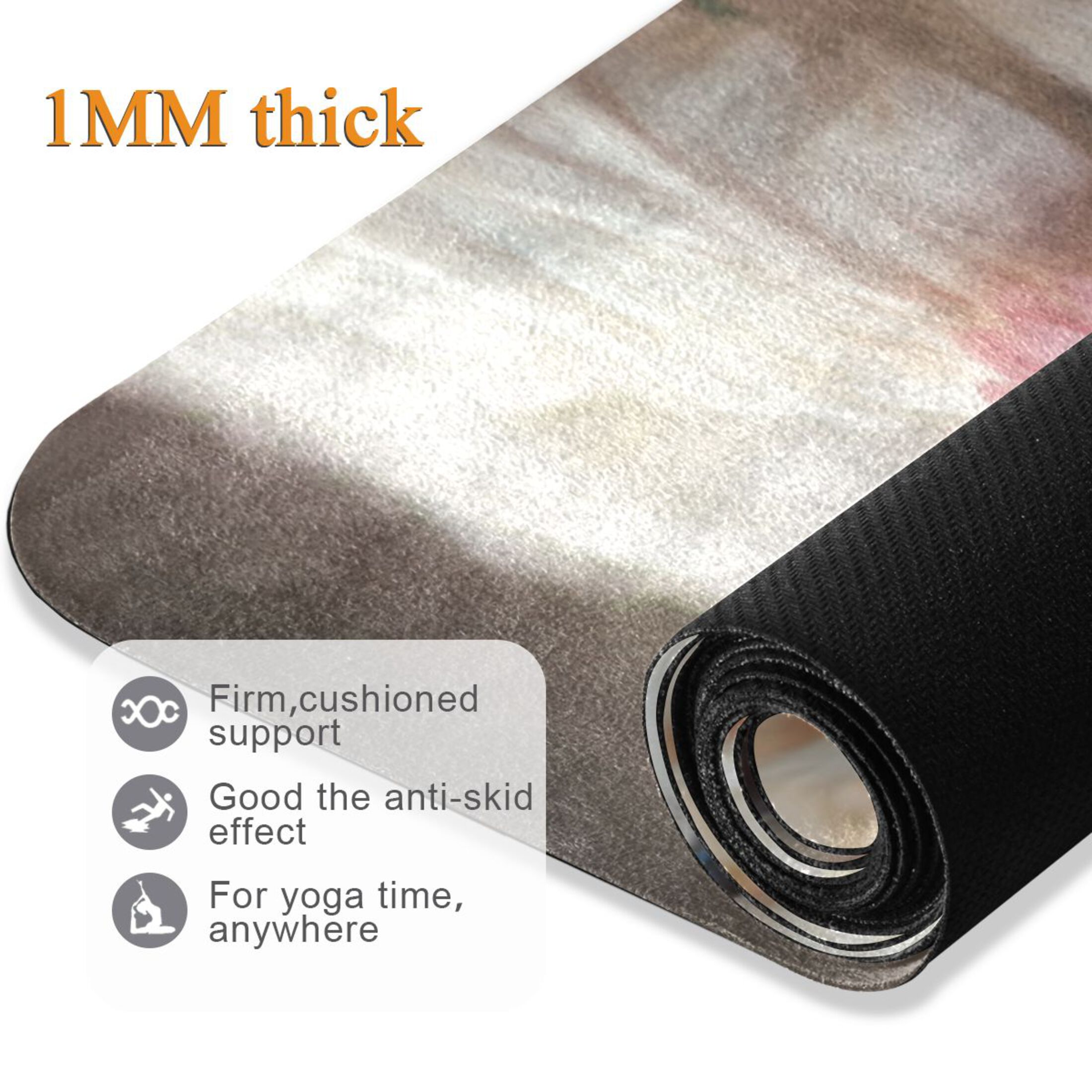 BZSMCE Yoga Mat Women Fitness Mat Floral Charm Pattern