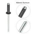 thumbnail image 4 of Unique Bargains 3,2 Mm x 11 Mm en Aluminium Tête Ronde Plate Rivets Aveugles Mandrin de 25 Mm, Noir 100 Pack, 4 of 5