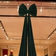 thumbnail image 3 of Extra Large Christmas Bow, Holiday Ribbon Decor, Christmas Big Velvet Bows Decoration, 6.6 Feet Holiday Bow with Velvet Material and Wire Edges, for Home Wall Stairs Fireplace Porch Party Celebration, 3 of 7