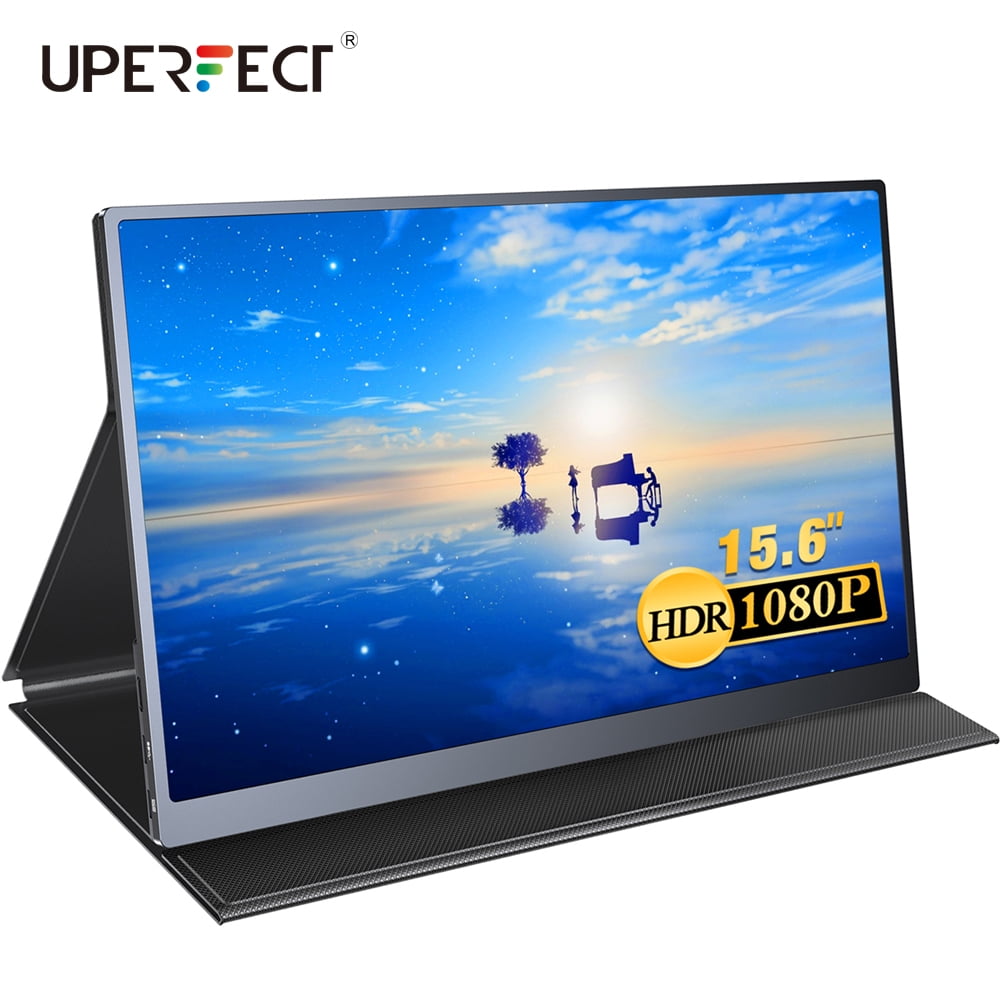 QLED Portable Monitor, UPERFECT 15.6 Inch 100% DCI-P3 10 Bit 500 Nits Brightness, HDR IPS 178°Ultra-Wide Extended Screen
