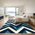 thumbnail image 3 of ODIKA 6'x9' Machine Washable Non-Slip Area Rug, Geometric Navy High Traffic Rug, Blue, 1169989, 3 of 7