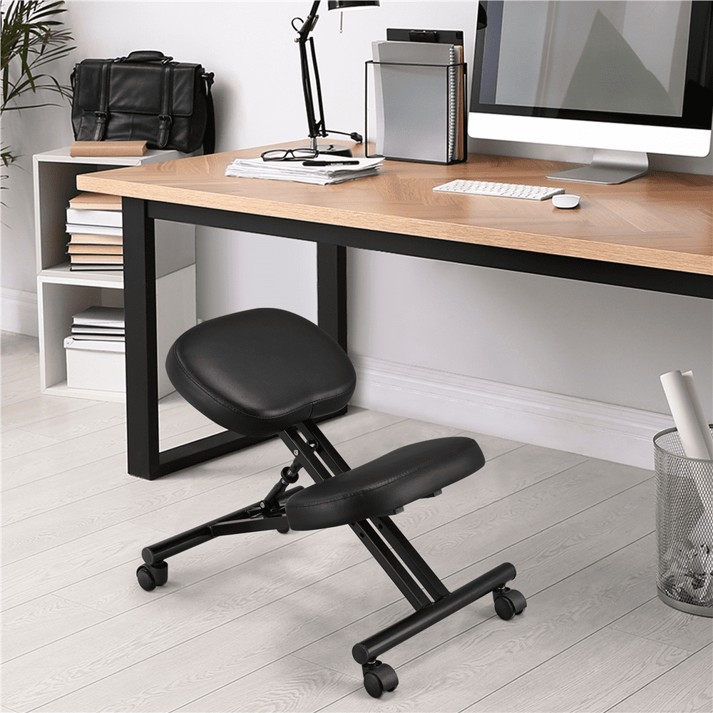 Renwick Kneeling Chair with Swivel, 220 lb. Capacity, Black