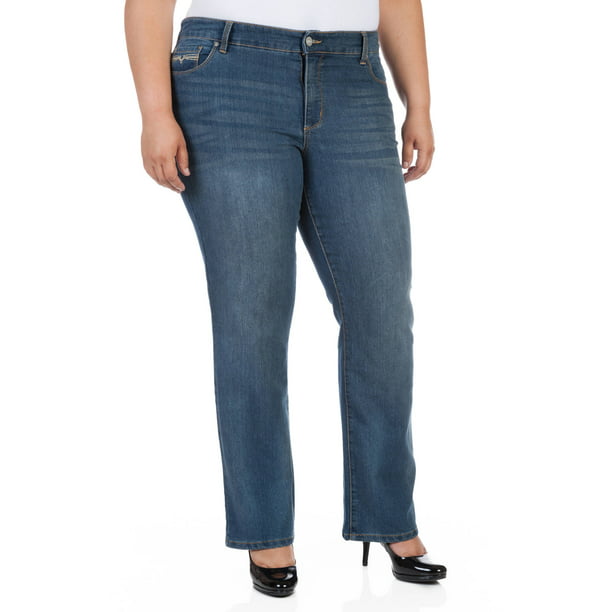 Faded Glory - Women's Plus-Size Slim Boot cut Jeans - Walmart.com ...
