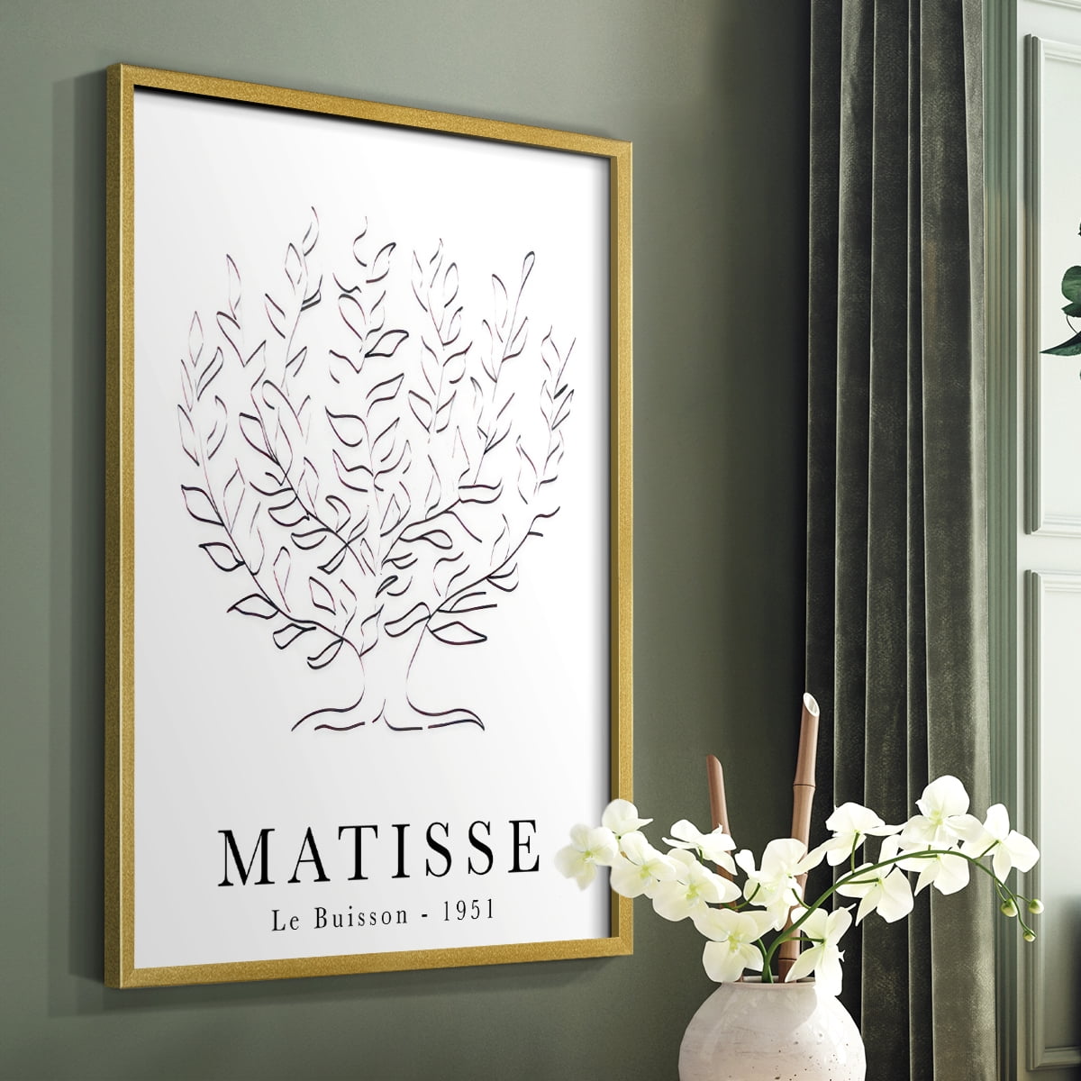 Matisse CLXXXV Framed Print in Gold Solid Wood 8 x 10 Framed Print