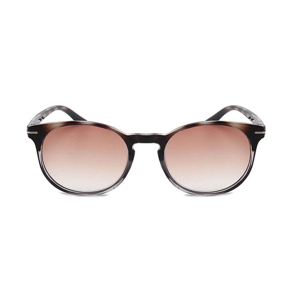 4 Pairs of Women Gradient Brown Reading Glasses 1.50, Tortoiseshell Gray Round Spring Hinge Blue Light Blocking Readers +1.50 Strength UV