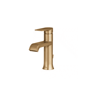 MOEN Genta Single Handle Single Hole Bathroom Faucet in Bronzed Gold