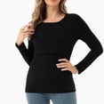 thumbnail image 6 of Beaisland Women's Maternity Nursing Tops Comfy Long Sleeve Breastfeeding T-Shirt 3-Pack, 6 of 8