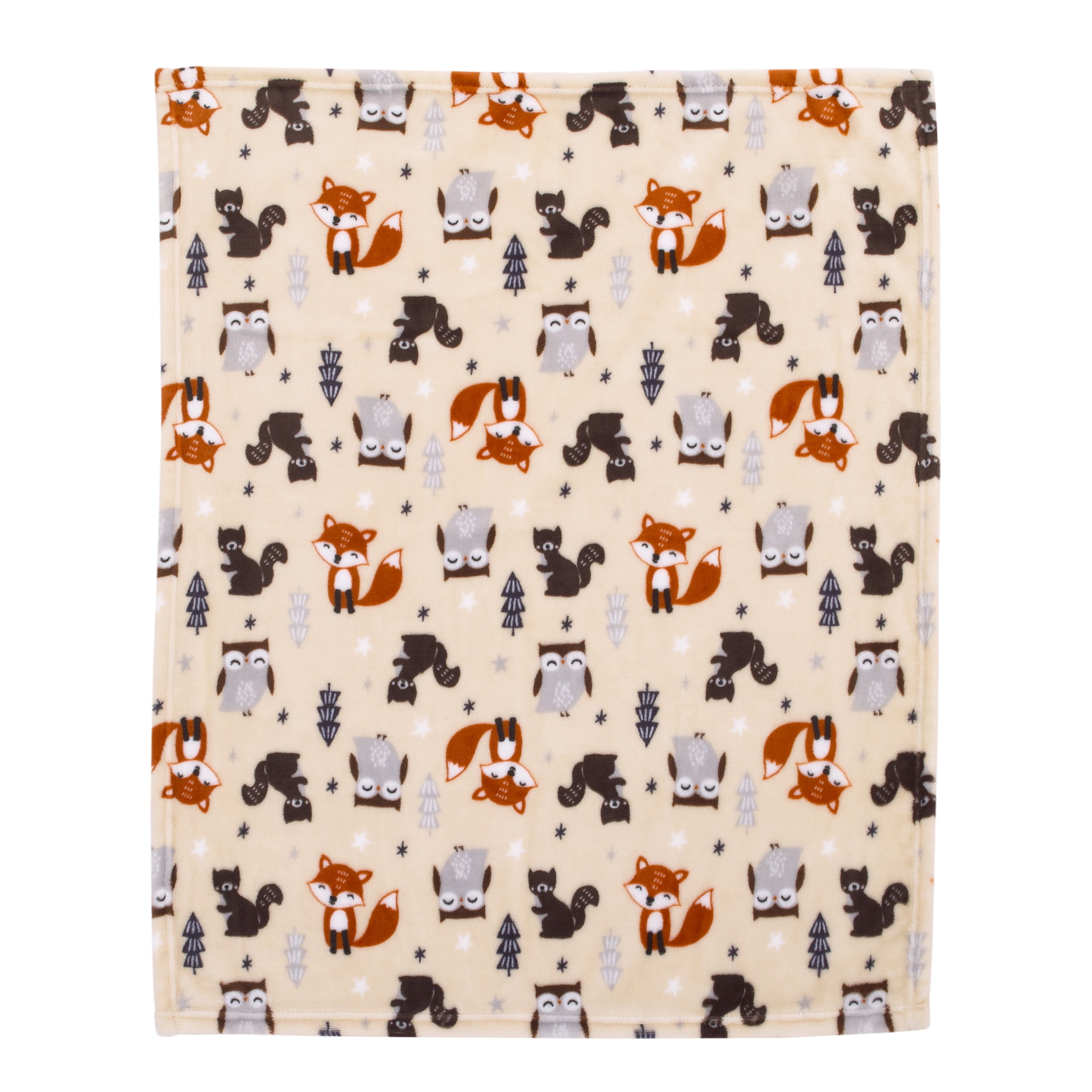 Parent's Choice Fox Woodland Baby Blanket, 30x36 inches
