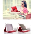 thumbnail image 3 of Étui Pivotant à Rotation à 360° pour Apple iPad Pro 13 Pouces 2024, Support à Angles Multiples, Couverture en Cuir PU, Réveil Automatique avec Sangle Élastique de Protection - Rouge, 3 of 5