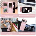 thumbnail image 3 of Asuwish Phone Case for Google Pixel 7A 5G 2023 Zipper Wallet Detachable Cell Cover with Tempered Glass Screen Protector Crossbody Lanyard Strap Bling Glitter Flip Card Holder Slot Pixel7A A7 Pink, 3 of 7