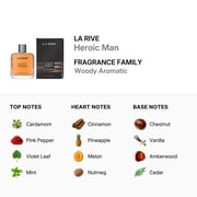 La Rive Men's Heroic Man EDT Spray 3.4 oz Fragrances 5903719640916