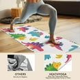 thumbnail image 4 of White Dinosaurs ROAR Pattern Hot Yoga Mat Towel Non Slip for Hot Yoga - Quick-Drying Yoga Mat Cover with 4 Corner Pockets with Travel Bag - Hot Yoga Towel Non Slip Grip Moisture Wicking Sweat 70"x26", 4 of 6