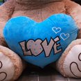 thumbnail image 4 of Pelucheria Oso Rechoncho Beige LOVE con corazon Azul, 4 of 5