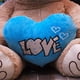 thumbnail image 4 of Pelucheria Oso Rechoncho Beige LOVE con corazon Azul, 4 of 5