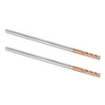 thumbnail image 4 of Fresa de carburo de grano micro, 2 piezas de fresa de metal, fresa de vástago recto, suministros para trabajar el metal, máxima confiabilidad, 4 of 8