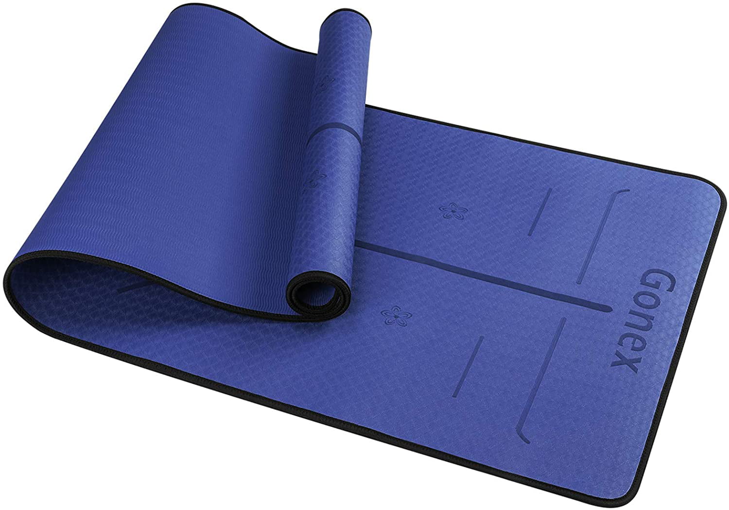 Non toxic Yoga mat Non-slip last technology with lines for each position 