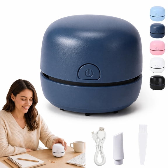 Portable Mini Desk Vacuum Cleaner, Compact Desktop Vacuum Cleaner USB Recharging, Low Noise Cute USB Vacuums for Cleaning Eraser Crumbs, Dust, Crumbs, Computer Keyboard and Car