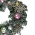 thumbnail image 2 of Northlight Pre-Decorated Frosted Artificial Christmas Wreath with Ornaments - 24" - Unlit, 2 of 3