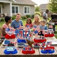 thumbnail image 5 of Tumao 8PCS Veterans Day Table Decorations, Honeycomb Centerpieces, Blue and Red Patriotic Decor, Thank You Happy Veterans Party Supplies Decorations, 5 of 7