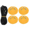 thumbnail image 2 of PVC D Ring Patch Bungee Cord Set, Strong Adhesion Small Large in Use D Ring Pad Bungee Cord Set High UV Resistance  for Inflatable Boat Kayak Accessories Yellow,Gray,Blue, 2 of 7